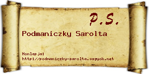 Podmaniczky Sarolta névjegykártya