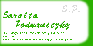sarolta podmaniczky business card